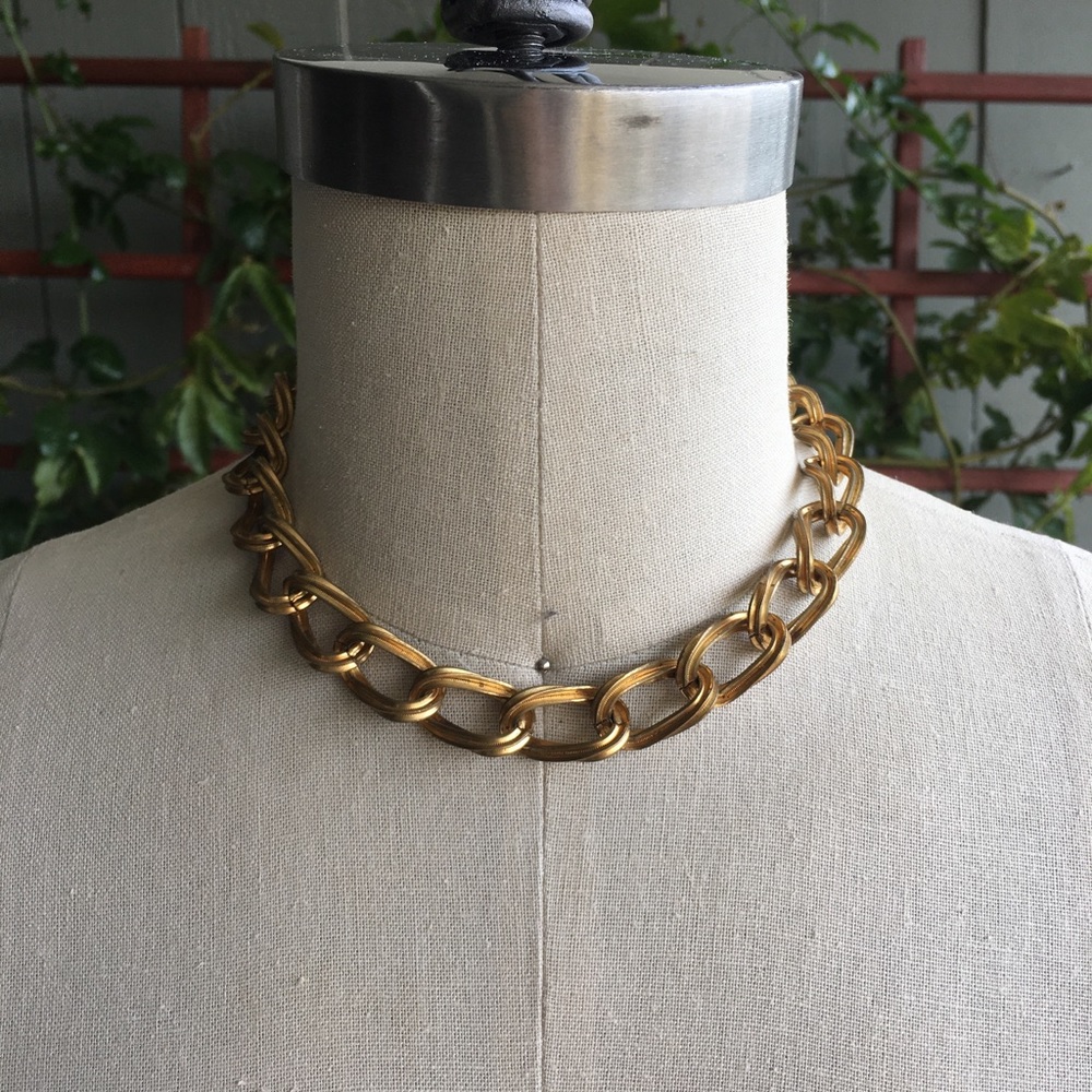 Antique Golds Chain Choker Necklace